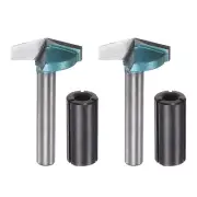 2set V-Groove Router Bit 0.9" Dia 6mm Shank 150 Degree with Conversion, Cyan