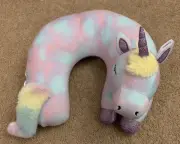 Justice Girls Memory Foam Unicorn Travel Neck Rest Pillow Horn Mane Tail Hooves