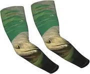 [FHEDVBN] Underwater catfish Arm Sleeves Compression Arm Covers for Men Women Outdoor Sun Sleeves Cooling Sports Sleeve, Black