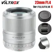 Viltrox 23mm F1.4 Auto Focus Large Aperture Silver Lens for Fuji X-T4 T3 Camera
