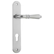 Sarlat Oval 85mm Euro Lever Set, Brushed Chrome