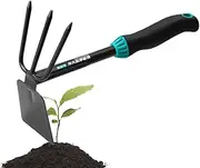 Garden Tool, Heavy Duty Gardening Tool with Non-Slip Rubber Handle, Hand Trowel, Transplant Trowel, Cultivator Hand Rake for Flower, Repotting, Herb