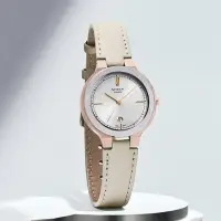 在飛比找momo購物網優惠-【CASIO 卡西歐】SHEEN 輕奢金屬光皮帶女錶(SHE