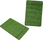 NULYLU 2pcs Artificial Turf Carpet Rug Outside Door Mats Outdoor Door Mats Door Mat Outdoor Washable+Door+mat Puppy Pee Grass Small Turf Grass Green Polypropylene Fiber (Polypropylene)