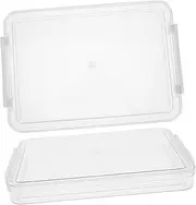 ARTIBETTER 2 Pcs Box Plastic Storage Box Stackable Document Organizer with Lid Versatile File Container for Office and School Ample Space for Papers and Magazines