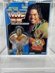 WWF Series 1 Fatu Signed Hasbro JSA w Case WWE