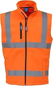 Yoko Mens Hi Vis Softshell Bodywarmer/Workwear (Pack of 2) (UK Size: S) (Hi Vis Orange)