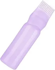 Poemtian Applicator Bottle for Hair Dye Comb Bottle Applicator Root Comb Applicator Bottle with Graduated Scale Hairdressing Coloring Styling Tool for Home Salon (Purple)
