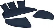 Outdoor Round daybed Cushion Cover, 66" Weatherproof and Fade Resistant ONLY Canopy, Charcoal Grey