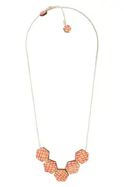 Wooden Scales Beaded Necklace--POL-NBWOWSC-75