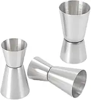 3PCS Stainless Steel Spirit Measure, BetterJonny Double Jigger Shot Measure 15/30ml 20/40ml 25/50ml Dual Drinks Measuring Cups for Bar Party Cocktail Drink Shaker
