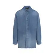 [Fear Of God] Fear Of God-Medium Blue Denim Cotton Shirt-Uomo S STAND