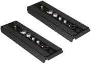 Set of 2 Quick Release Plate for the Manfrotto 504X, 608, 612 Nitrotech Fluid He