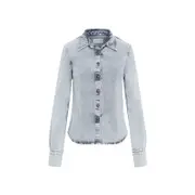 [Magda Butrym] Magda Butrym-Blue Denim Shirt-Donna 34 FR