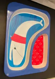 Blue Whale Childrens 2 Compartment Plate - New