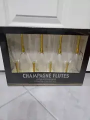 8 Plastic Champagne Flutes