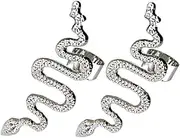 [SOESFOUFU] Gold Plated Snake Earrings Clip Earrings for Men Snake Ear Cuff No Piercing Fashion Jewelry