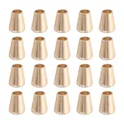36Pcs Alloy Bell End Stoppers, 14mm x 12mm Cord End Fastener, Gold