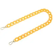 24 Inch Acrylic Chain Purse Strap Replacement Luxury Handbag Strap, Orange White