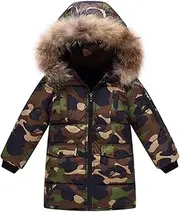 [Generic] Jacket for Teenagers Kids Child Toddler Baby Boys Girls Long Sleeve Solid Patchwork Winter Coats Jacket Hooded Outer Outwear Outfits Clothes Trench Coat for Boys Size 20 (Army Green #1, 5-6 Years)