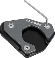 FUSHENGLI Motorcycle CNC Kickstand Extension Pad Foot Side Stand Extension Plate Compatible with G310GS 2022 2023(Titanium-with Logo)