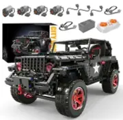 RC Off-Road SUV Wrangler Black Warrior Building Kits, 1/8 Scale Pickup Remote