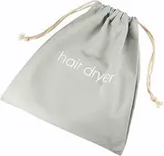 ERKXD Hair Dryer Bags Drawstring Bag Container Hairdryer Bag for travel bathroom (Light Grey)