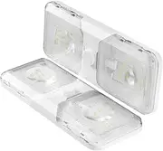 RVGUARD RV LED Ceiling Double Dome Light, 12V LED Lights, RV Interior Light with Adjustable Brightness & Memory Function, 6500K Cold White, for RV, Trailer, & Camper Van, 2 Pack