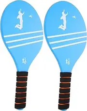 Anneome 2pcs Wooden Badminton Rackets Durable Paddle Ball Game Paddles for Outdoor Fun for Family and Fitness Activities Reliable Material for Beginners
