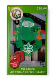 Merry Grinchmas Grinch LED Light Show Projector Whirl A Motion Outdoor Lighting