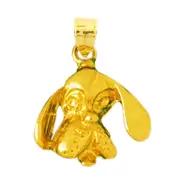 14K Gold Bloodhound Head Charm