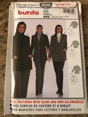 BURDA #8599 - LADIES THIGH LENGTH JACKET w/PATCH POCKETS PATTERN 8-16 FF