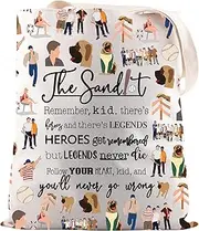JNIAP 90’s Baseball Movie Gift Sandlot Inspired Tote Bag For Fans Baseball Coach Gift