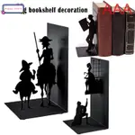 SIMPLE MODERN DECORATIVE BOOK ENDS IRON ART BLACK METAL BOOK