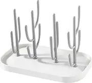 LiRiQi Drying Rack for Baby Bottles and Accessories - Bottle Stand for Teats, Cups - BPA-Free, Grey