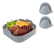 FDA Certified Reusable Air Fryer Accessories Basket Silicone Pot Baking Tray Mat Oven Nonstick