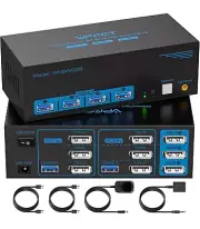 HDMI KVM Switch 3 Monitors 2 Computers 4K@120Hz USB 3.0 KVM VPFCT 8K@60Hz