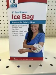 9" ICE BAG w/ Cap Medium Reusable Fabric Bag for Pain and Swelling