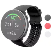 StrapsCo Perforated Rubber Watch Band Strap for Polar Vantage M & Grit X