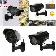 1/2/4 Pack Solar Power Fake Dummy Surveillance Security Camera with Record Light