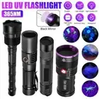 UV Flashlight 3W/120W 365nm LED Ultra Violet Blacklight inspection Torch USB