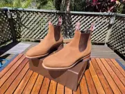 RM Williams CRAZYHORSE LEATHER Craftsman Mens Boots Vintage Brown 8.5H & 9..5US