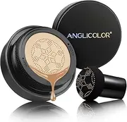 Anglicolor Mushroom Head Air Cushion CC Cream,Full Coverage Concealer,Face Makeup Foundation Long Lasting,CC Cream Makeup Base Primer Even Skin Tone (#04 Buff Beige, 30ml)