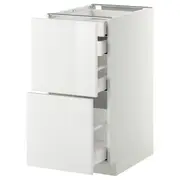 METOD base cb 2 frnts/2 low/1 md/1 hi drw, white Maximera/Ringhult white, 40x60x80 cm