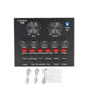 Black V8 Sound Card with Enhanced Sound Quality Perfect for All Devices