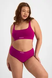 [Bonds] Bonds Women's Bases Viscose Bamboo Seamless Full Brief in Tulip Garden Size: 12 12 Tulip Garden