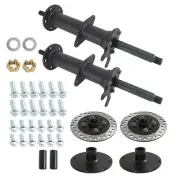 40" Rear Axle Kit 4 Stud Hub for 7",8" wheels Go Kart Golf Cart ATV Quad