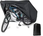 Waterproof Bike Cover [3 Sizes Available] with Lock Holes for Outdoor Bicycle Storage, 210T Polyester Taffeta Fabric, PU Coating, UV Protection, Rain-Wind-Dust Proof, for Mountain Bikes, Road Bikes, Electric Bikes