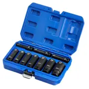 Draper Metric Deep Impact Socket Set 1/2"D 10 Piece 10-27mm 83096