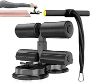 Sit Up Abs Machine, Adjustable Suction Cup Floor, Colour Black, Gray Abdominal Trainer Assistant, Portable Home Gym Workout Equipment for Core Exercise